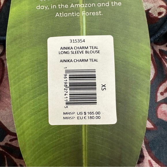 FARM Rio Ainika Charm Teal Long Sleeve Blouse - Picture 6 of 8